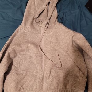 Grey cropped hoodie
